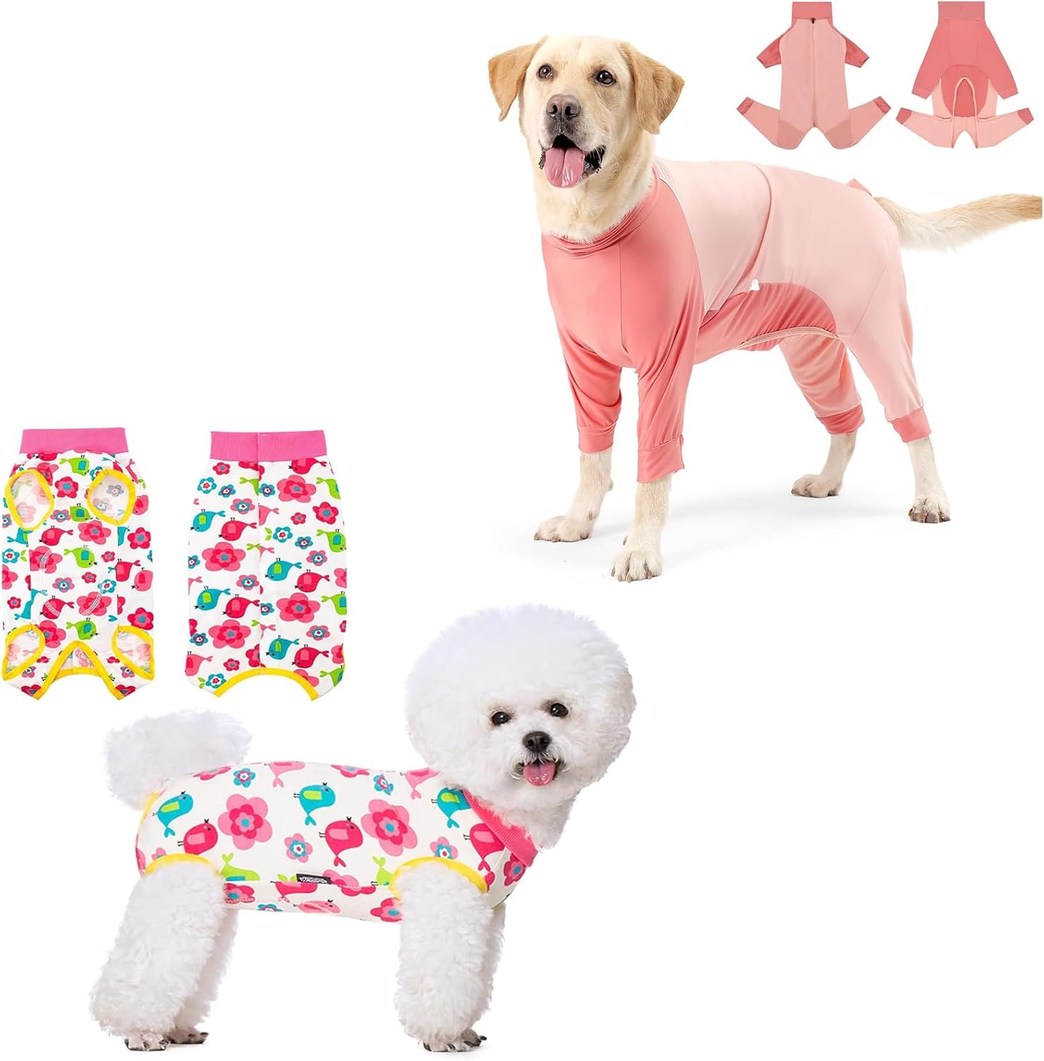 2PCS Coppthinktu Recovery Suit for Dogs After Surgery, Dog Onesie After Spay Neuter for Female Dogs Surgical Recovery Body Suits