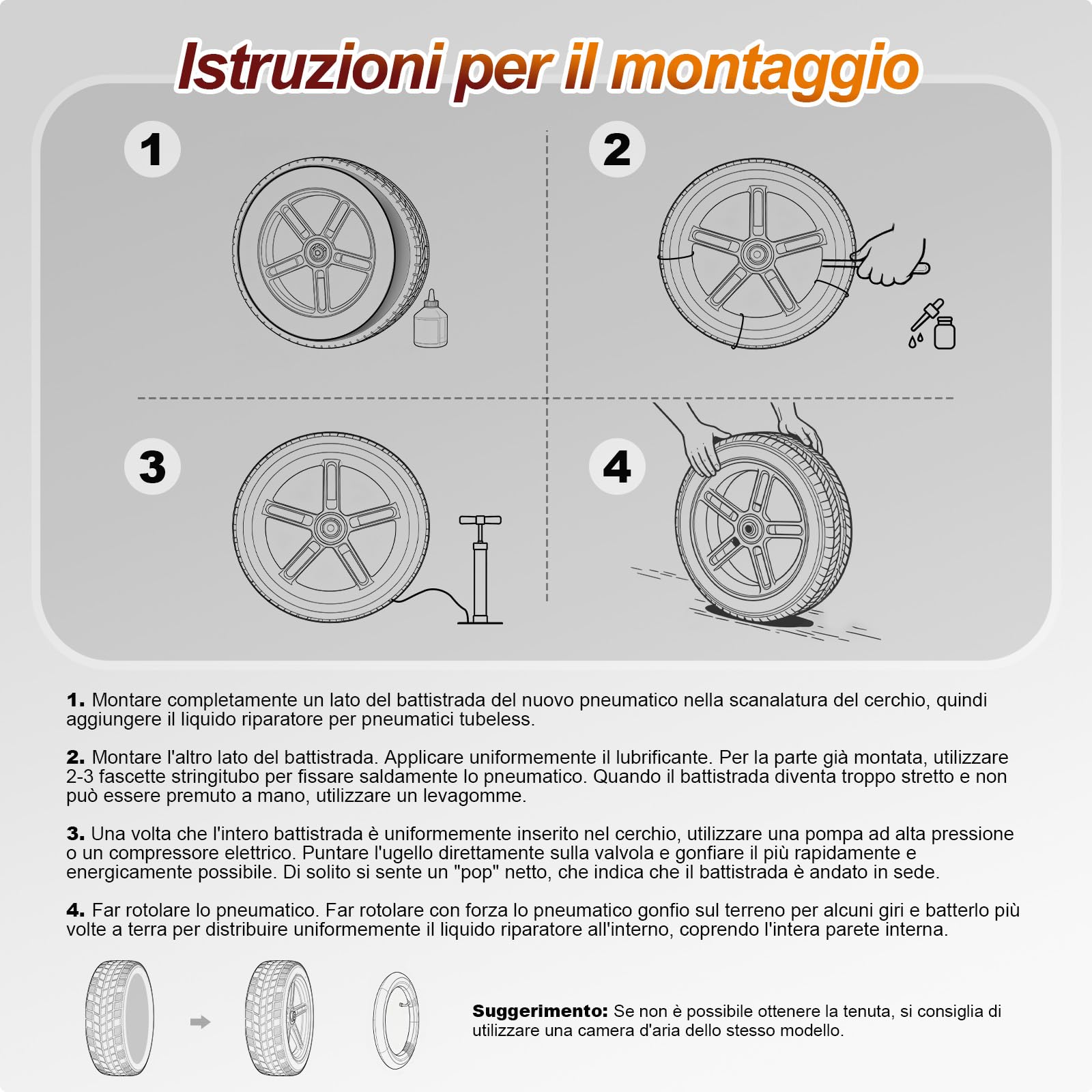 Pneumatici a depressione 10x2.75-6.5 per Speedway 5/Dualtron 3/Zero 10X/VSETT, pneumatici tubeless, pneumatici anteriori/di riserva per skateboard elettrico da 10 pollici