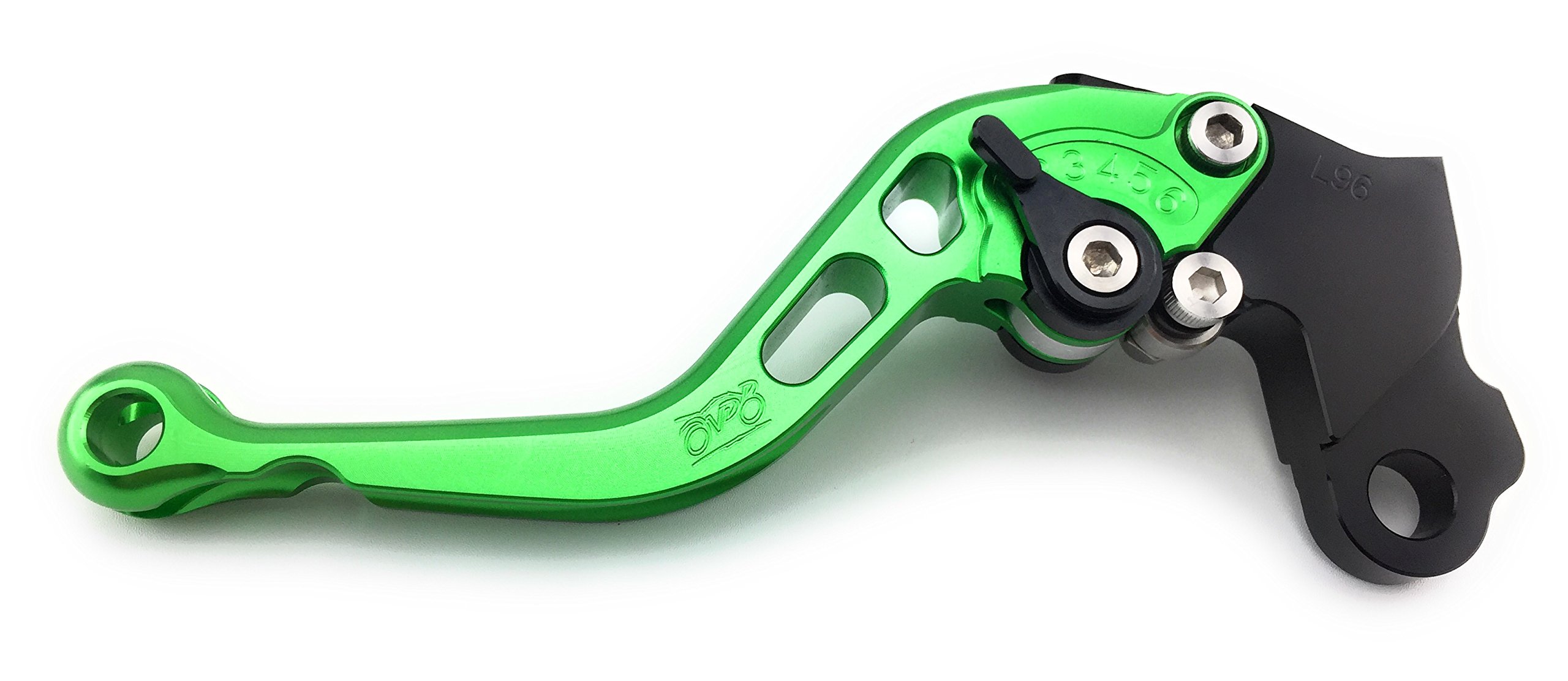 AVDB-moto Paire de leviers courts compatible avec Kawasaki ZZR 1400 Performance Sport 2016-2018 (Vert/Noir)