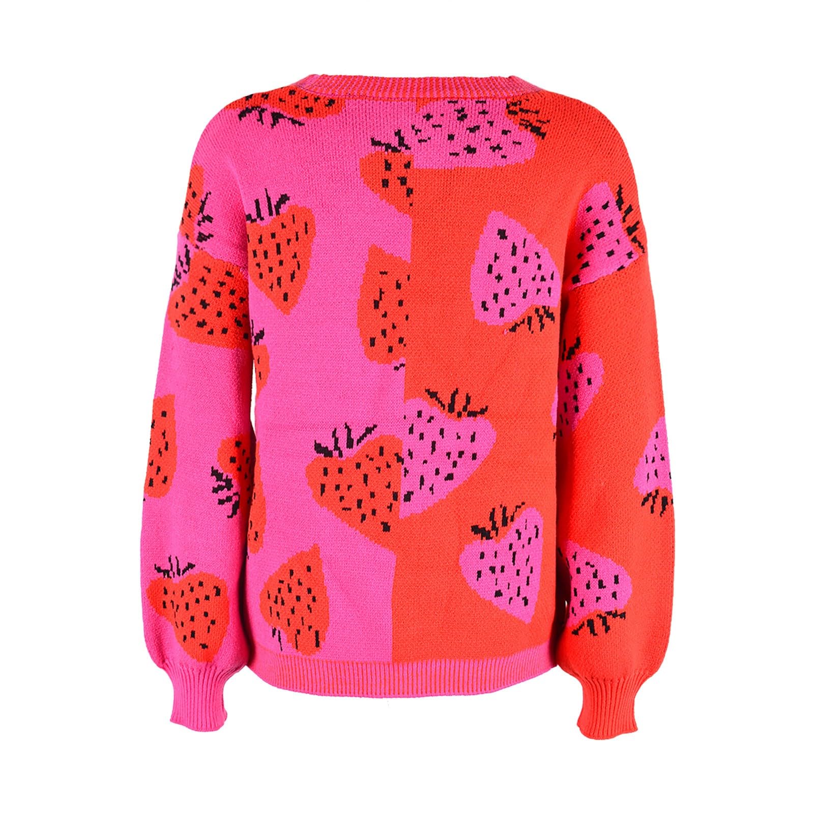 Générique Gilet Femme Chic Et Elegant - Cardigan Boutonné À La Fraise pour L'Automne Et l'hiver des Femmes