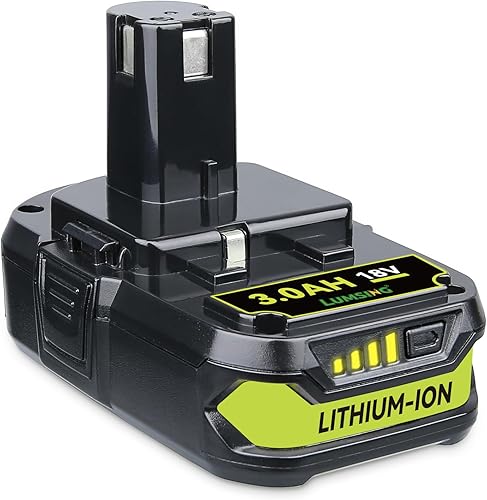 LUMSING Reemplazo de iones de litio P102 3.0Ah 18V para batería Ryobi 18V P102 P103 P104 P105 P107 P108 P109 P190 compatible con herramientas