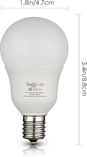Miniatura 3 de tento Bombilla LED E17 de luz diurna 6000k 40 W de repuesto 5 vatios solamente  Bombillas LED de globo de base intermedia E17 paquete de 4 bombillas