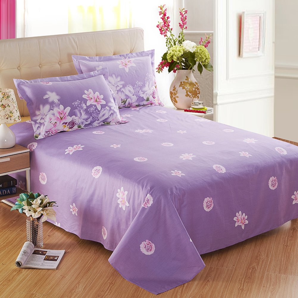 Draps en coton double 230x250cm souples pour lit adulte et dortoir