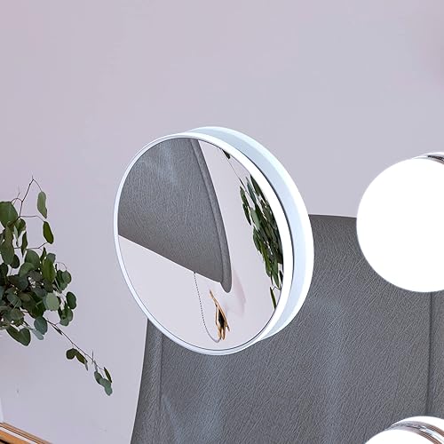 Miniatura 8 de BEAUTME Espejo de tocador con luces espejo iluminado de maquillaje Hollywood para dormitorio espejo de mesa de belleza con 15 bombillas regulables
