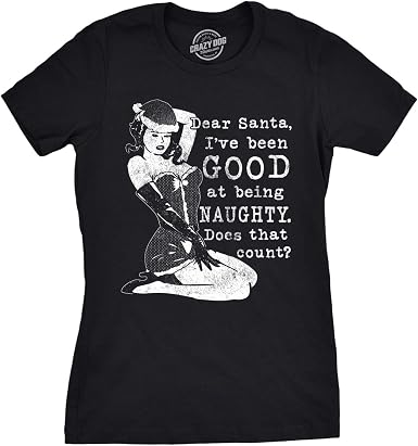 Naughty Tshirt Funny Christmas Tee 