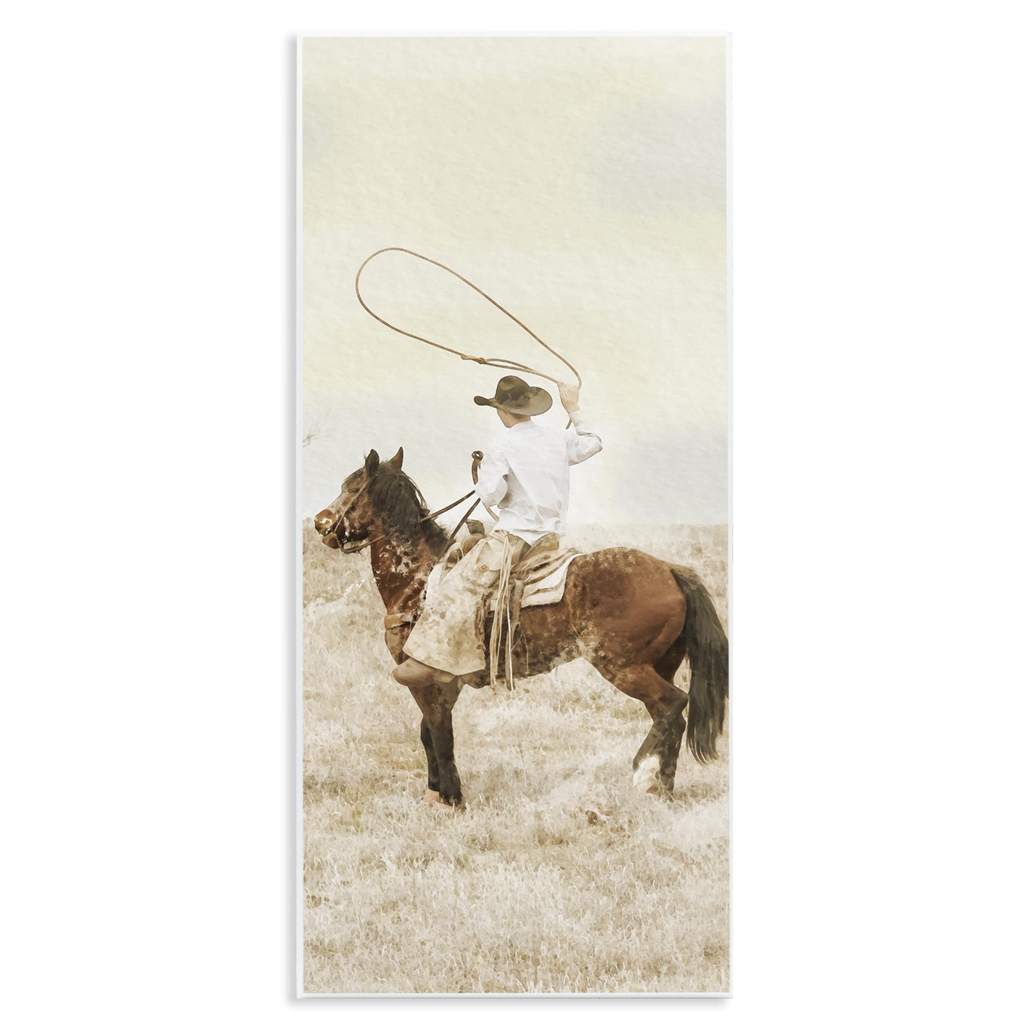 Stupell Industries Unframed 'Wrangling Cowboy Lasso'| Wall Plaque Art