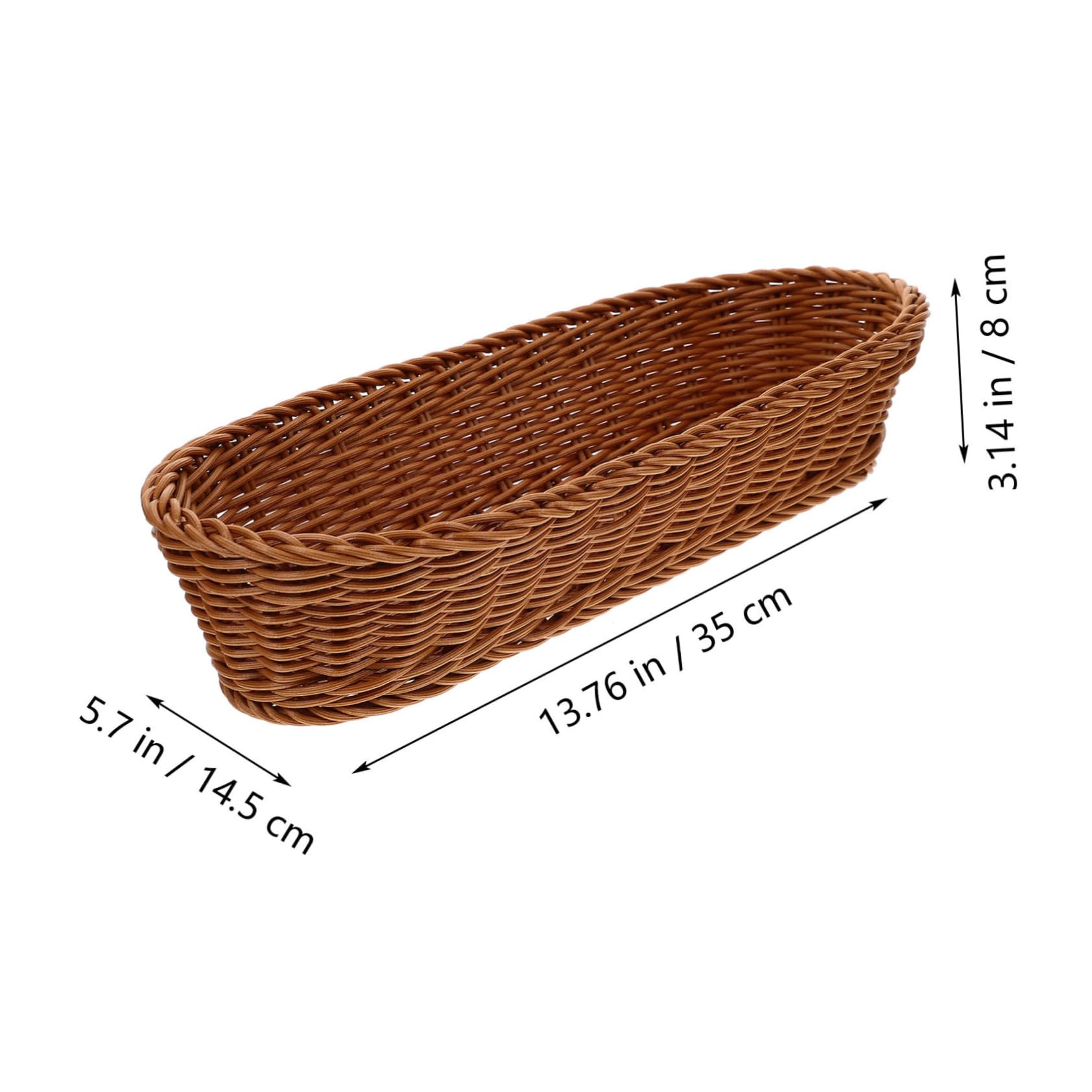 Cabilock Woven Fruit Basket Imitation Rattan Storage Basket for Kitchen Counter Snack Organizer and Decorative Storage Box Friends and Family for Fruits Breads and More