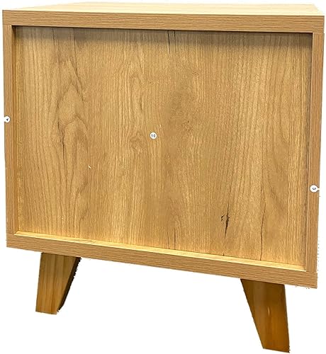 Miniatura 6 de Aline Mesita de noche para dormitorio mesita de noche blanca y madera mesita de noche con 1 o 2 cajones mesa auxiliar para dormitorio sala de estar