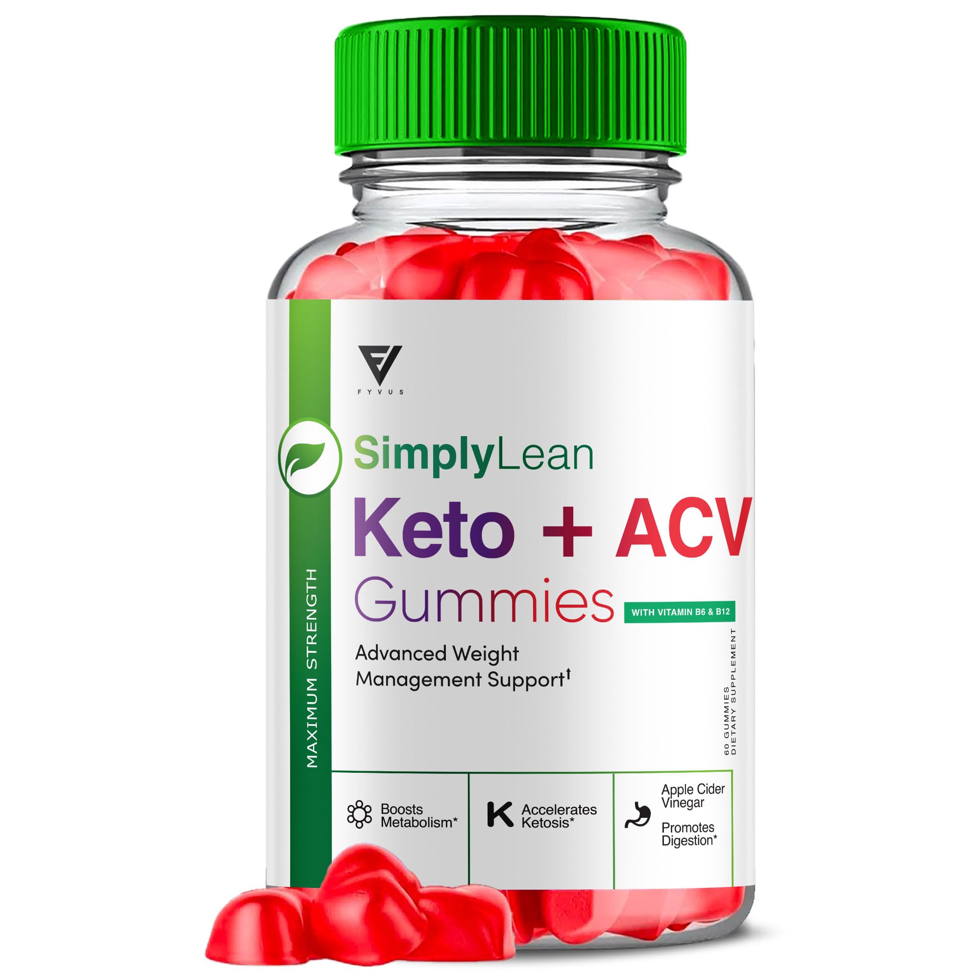 Simply Lean Keto ACV Gummies, SimplyLean Apple Cider Vinegar Healthy Lifestyle Support Supplement, Simply Lean Advanced Strength Health and Wellness Multivitamin Formula Reviews (60 Gummies)