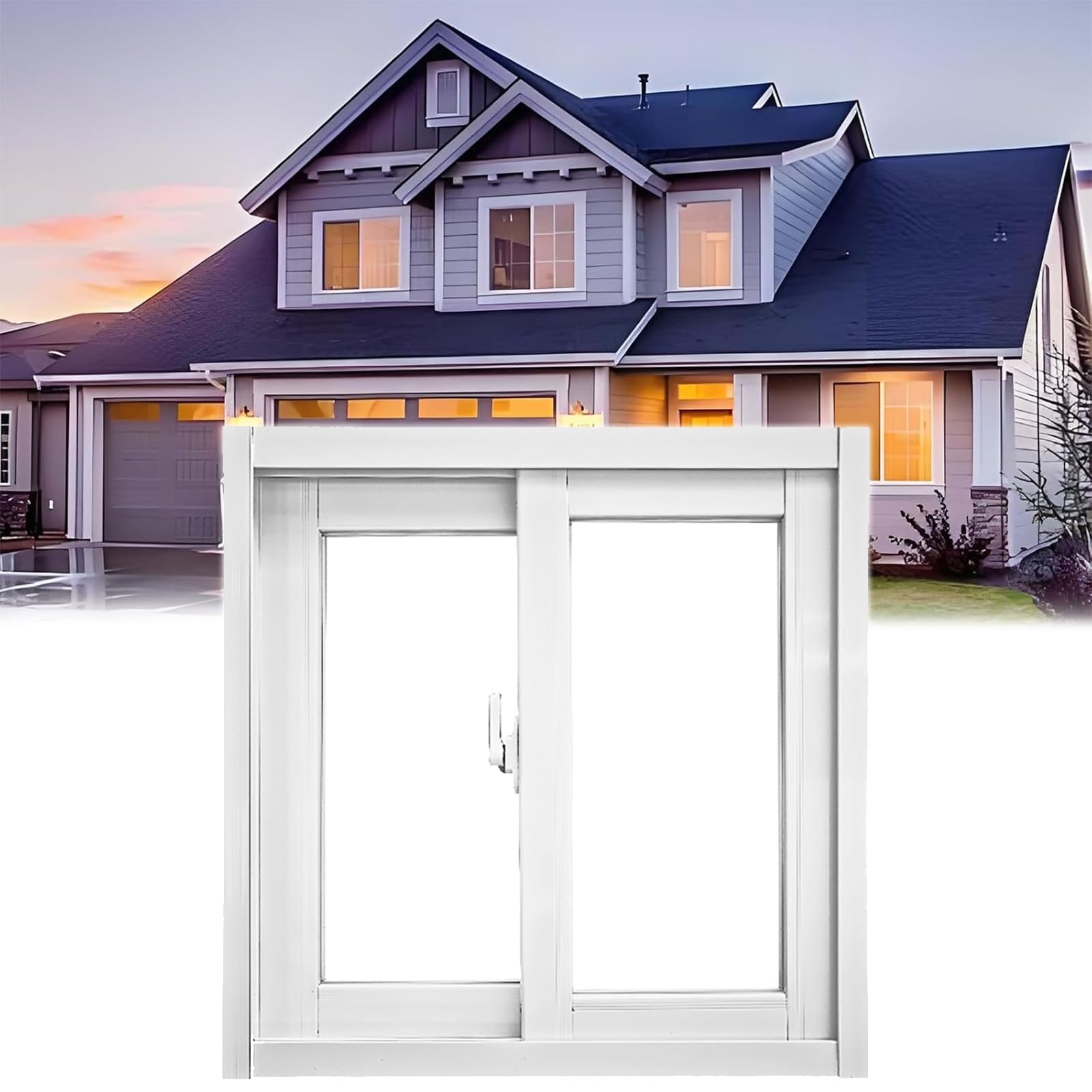 Ventana corrediza horizontal blanca para sustituir ventanas viejas sin obras