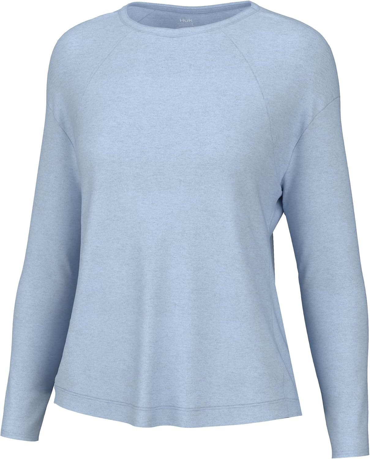 HUK Womens Waypoint Flow Crew, Long-Sleeve Relaxed Fit Shirt for Women