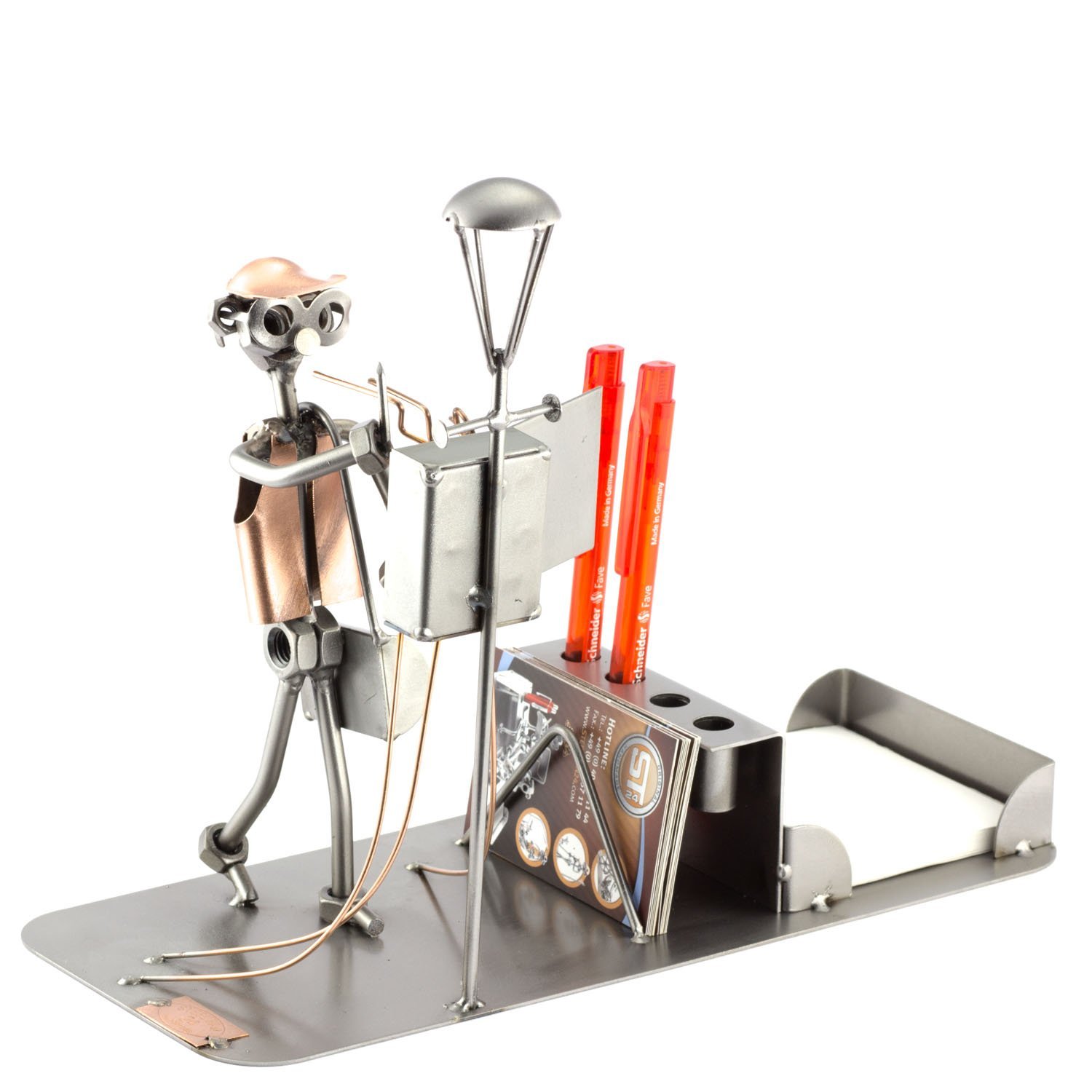 Steelman24 I Omini di Viti Organizer per Ufficio Elettricista I Idee Regalo Originale I Soprammobili in Metallo I Modellino