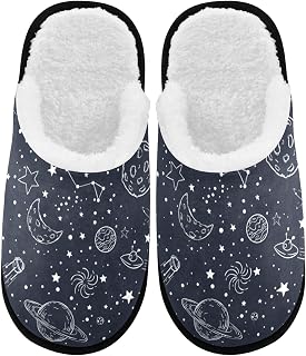 Visesunny Stylish Men Women Slippers - Unisex Adults House Shoes Lightweight Indoor Travel Warm Slippers