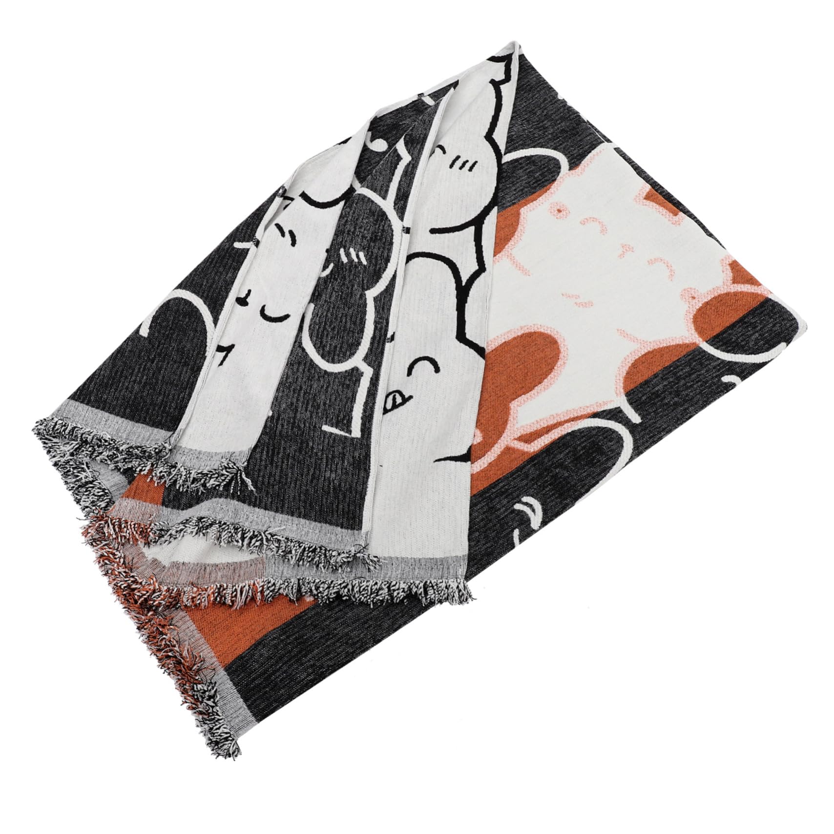 Housse de canapé chenille motif lapin Zerodeko