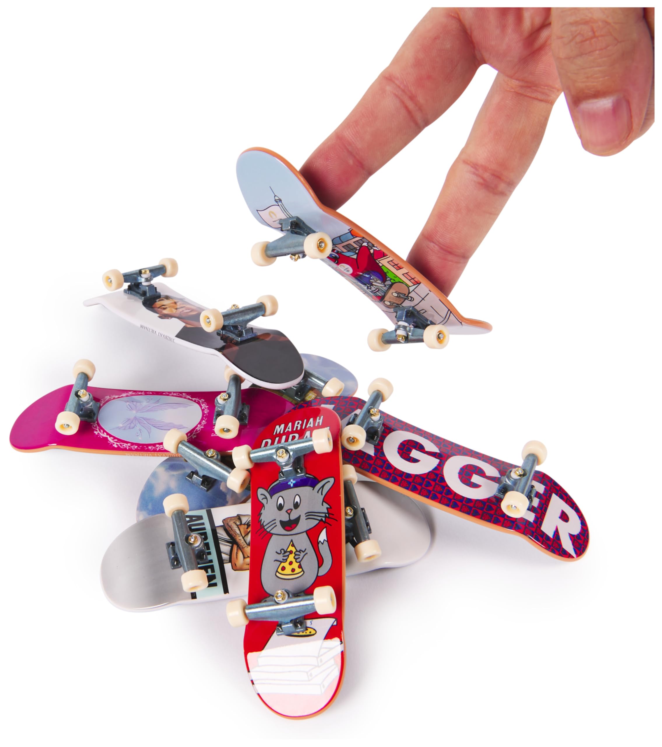 Tech Deck Competition Legends 8-Pack, Set mit 8 authentischen Fingerboards der olympischen Skate-Athleten in Paris 2024, 8 individuelle Board-Halter, 8 Athleten-Karten, ab 6 Jahren