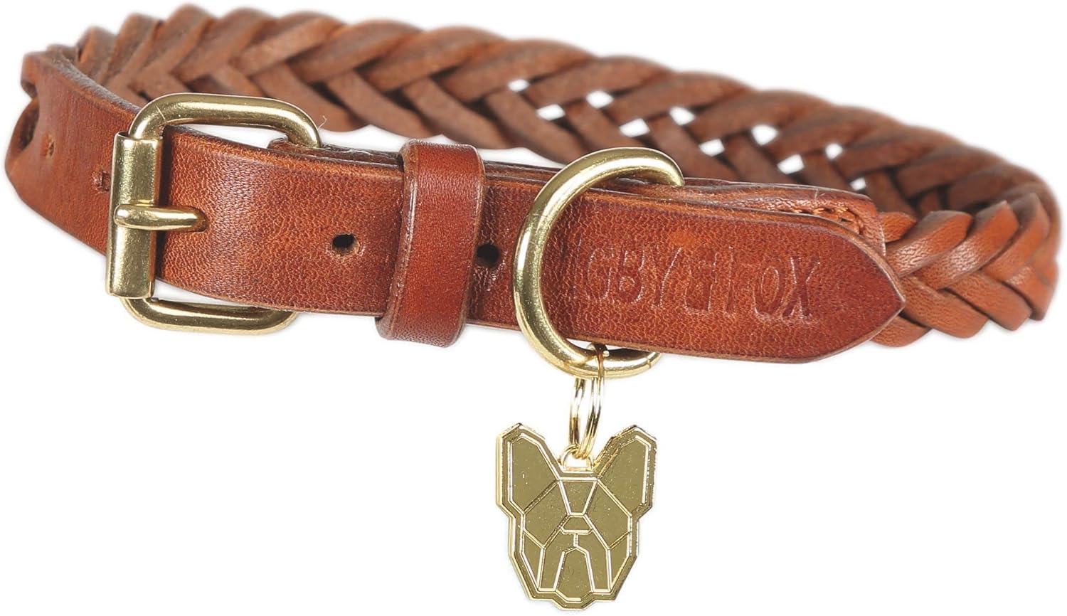 Shires Digby & Fox Plaited Dog Collar (Black, Medium)