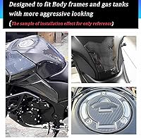 Vista 5 de Protector de tanque de fibra de carbono para motocicleta, compatible con YA-MA-HA MT03 MT-03 MT 03 MT25 MT-25 MT 25 2020 2021 2022