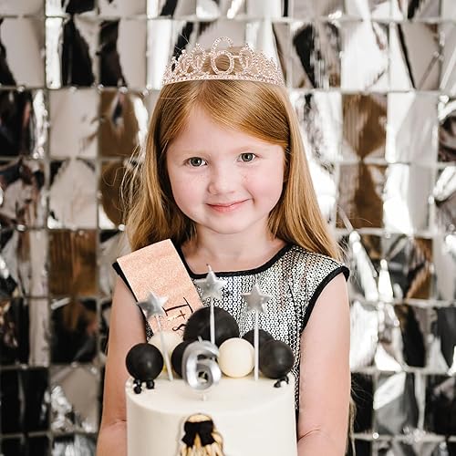 Miniatura 275 de CIEHER Juego de corona de cumpleaños 50 + banda de 50 y fabulosa banda + pin de perlas, tiara, regalos de 50, decoraciones para mujeres amigas