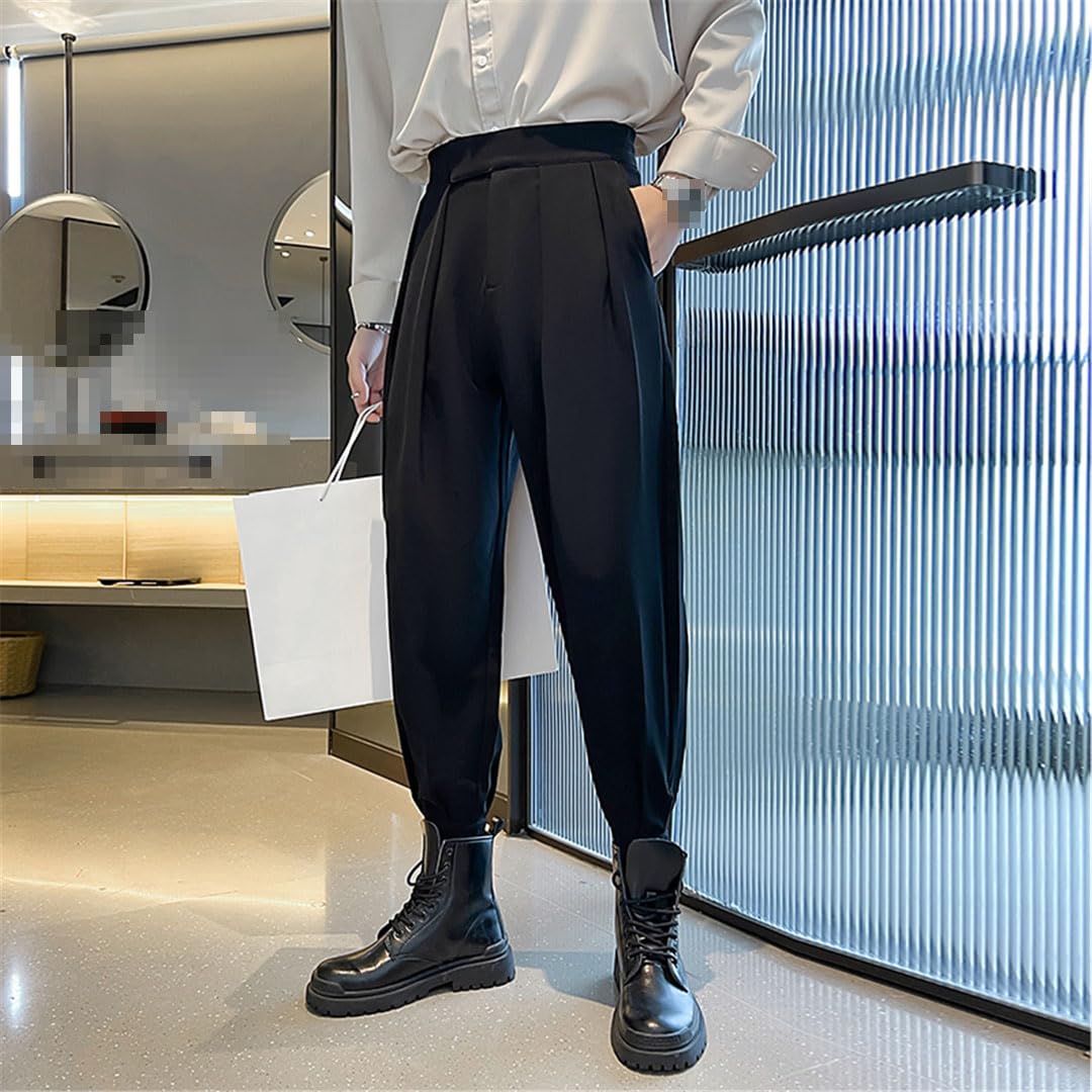 Vogrtcc Pantalones Harem para Hombre Cintura Elástica Pantalón Casual Tamaño Grande
