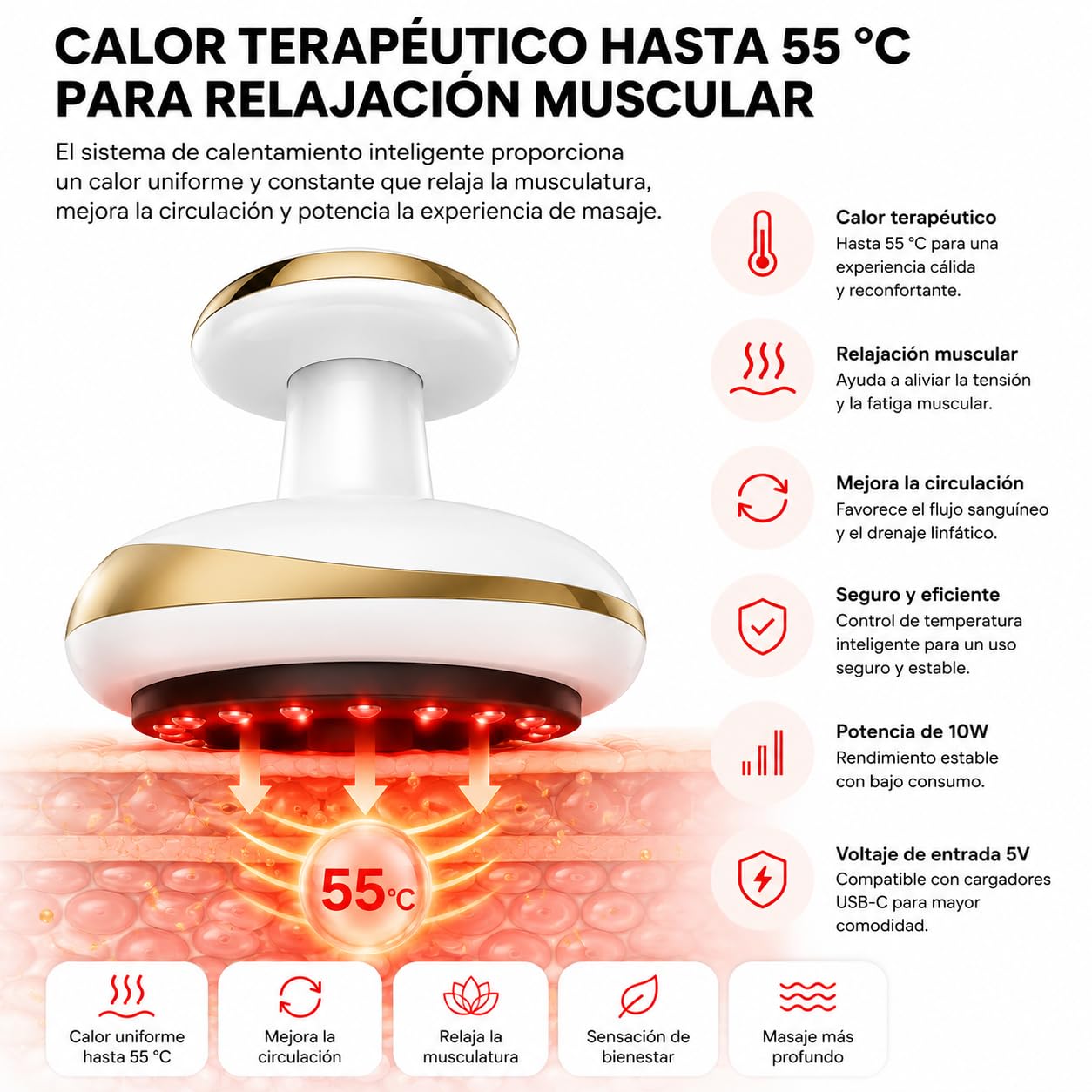 JABO - Masajeador Anticelulitico Reductor Profesional - Masajeador Reafrimante Corporal para la Flacidez y Celulitis - Vacumterapia Anticelulitica para Casa.