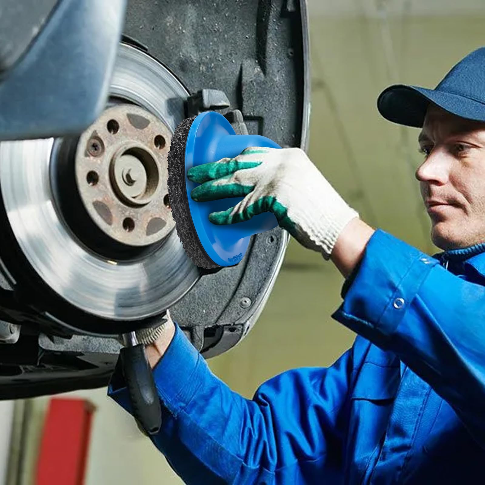 Spazzola per mozzi, Pulitore per mozzi auto, Rimozione della ruggine dai mozzi, Lucidatore per mozzi auto, Lucidatore per mozzi per cambio gomme e pulizia cerchioni (con disco di ricambio)
