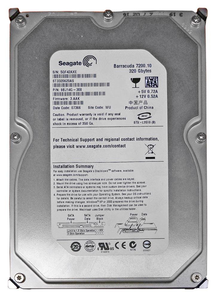 Amazon.com: Seagate Barracuda ST3320620AS, 7200.10 - Hard drive  
