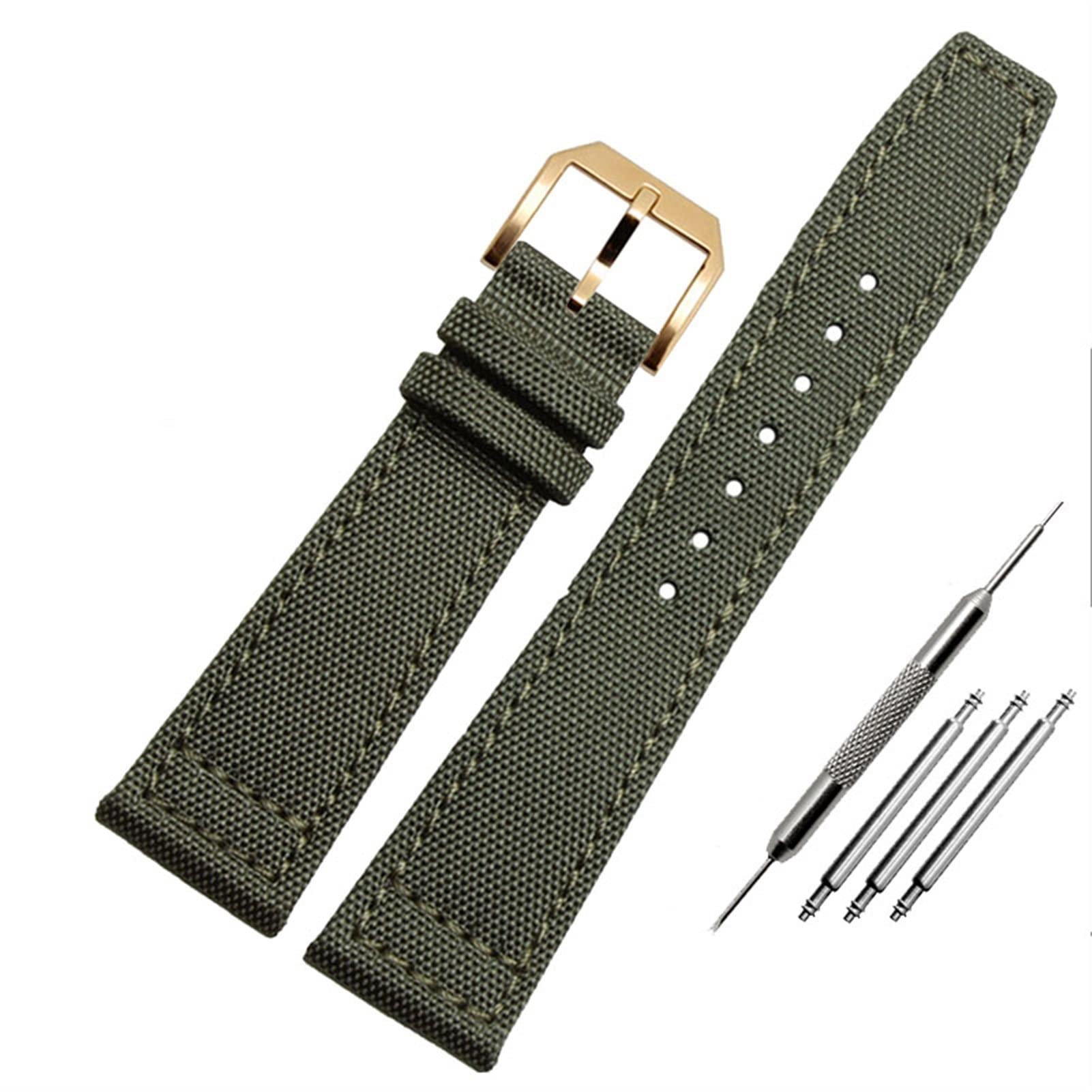 Nylon Watch Band Dla IWC Portugalski Pilot Seria 20mm 21Mm 22mm Zegarki Na Rękę Płótno Bransoletka, Kolor: wielokolorowy, 20mm