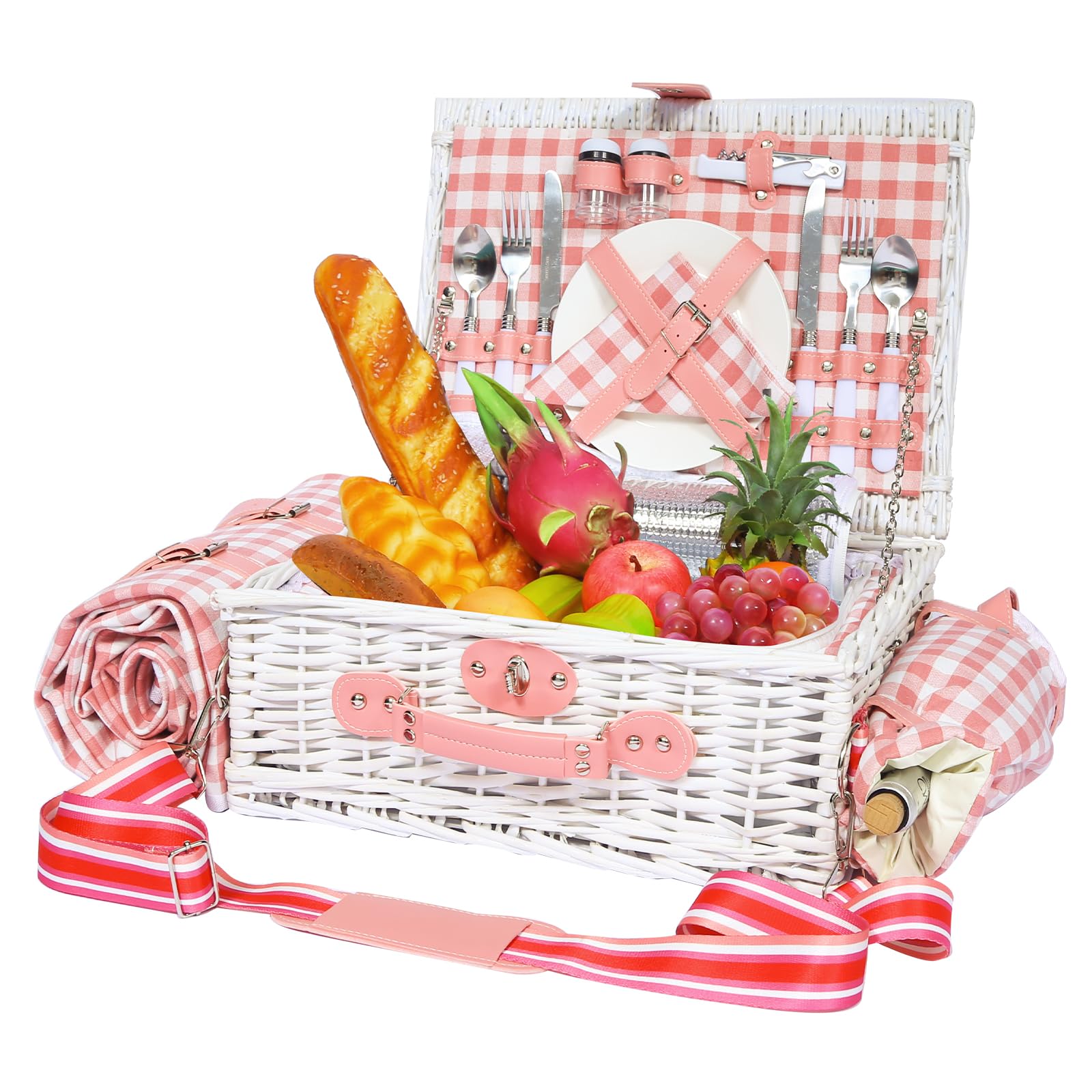 HYBDAMAI Willow Picnic Basket Set