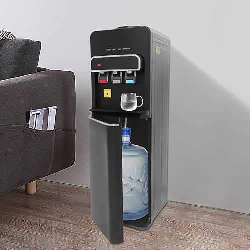 Miniatura 2 de Dispensador de agua de carga inferior de 5 galones, enfriador de agua con boquillas de agua caliente y fría para oficina, hogar, sala de estar