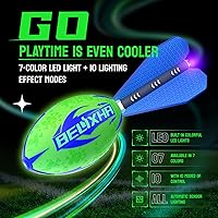 Vista 3 de Balón de fútbol recargable que brilla en la oscuridad para niños de 8 a 12 años, bola de espuma LED activada por movimiento con apagado automático