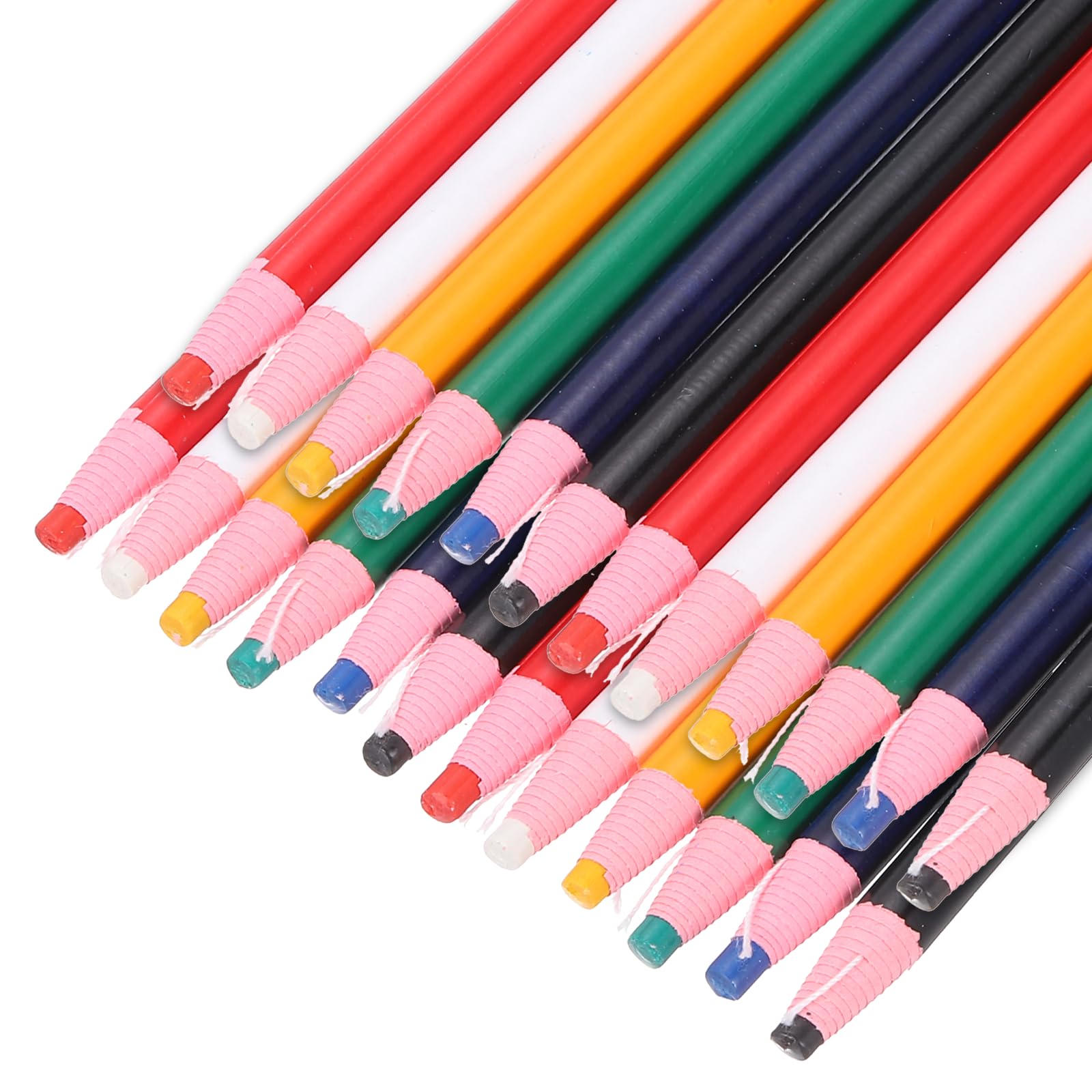 sourcing map 24PCS Peel-Off Grease Pencils, Color China Markers for Glass Metal Plastic Paper, Non-Sharpening Wax Pencils for Coloring Drawing Marking, 6 Colors