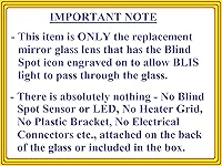 Vista 4 de Espejo de vidrio para punto ciego con adhesivo de tamaño completo para Volkswagen Passat 2015-2018 Jetta GLI 2016-2022 Vista lateral izquierda