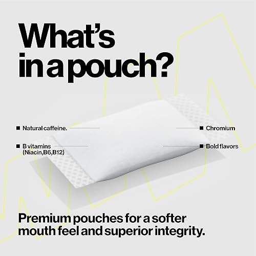 Miniatura 3 de Bolsas de energía Wip  100 mg de cafeína natural  Vitaminas y minerales  Fresa Kiwi  15 bolsas por lata  3 latas