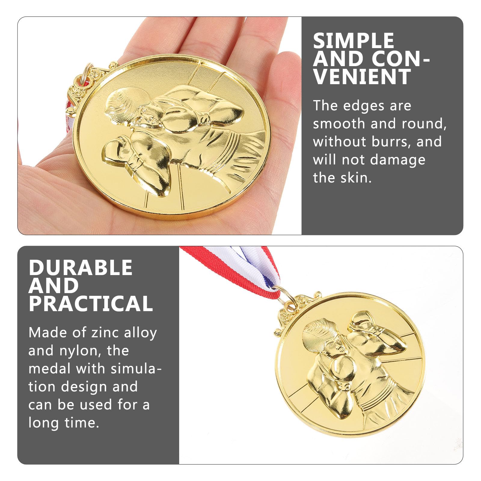 Artibetter 30 Stück Goldene Wettkampfmedaille für Rennen und Spiele, Rund