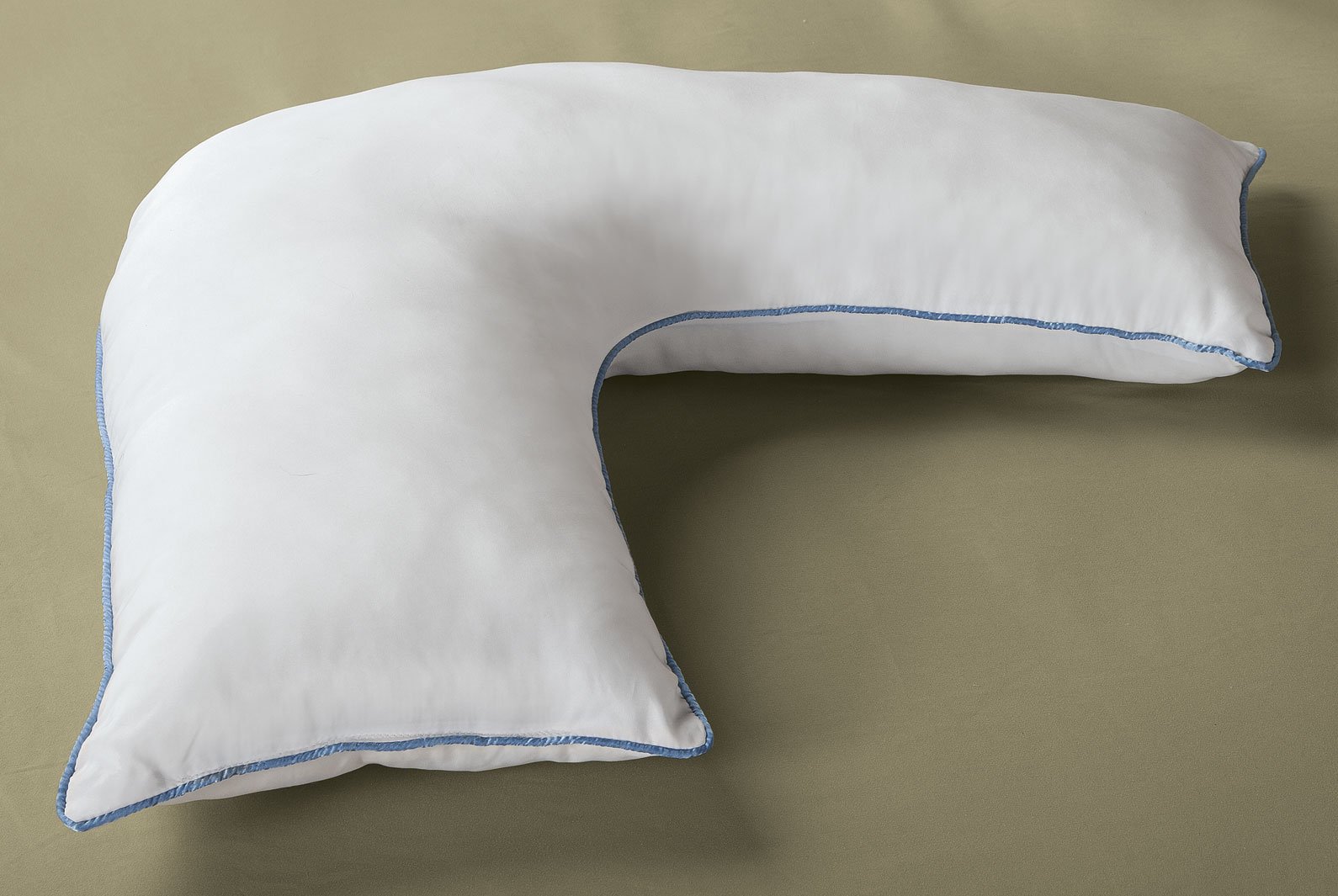 WalterDrake L-Shape Body Support Pillow for Knees, Spine, Neck & Shoulders, White