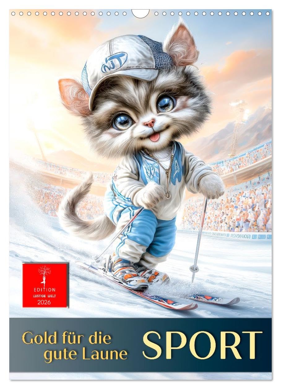 Sport, gold for a good mood UK-Version (Wall Calendar 2026 DIN A3 Portrait), CALVENDO 12 Month Wall Calendar — image 1