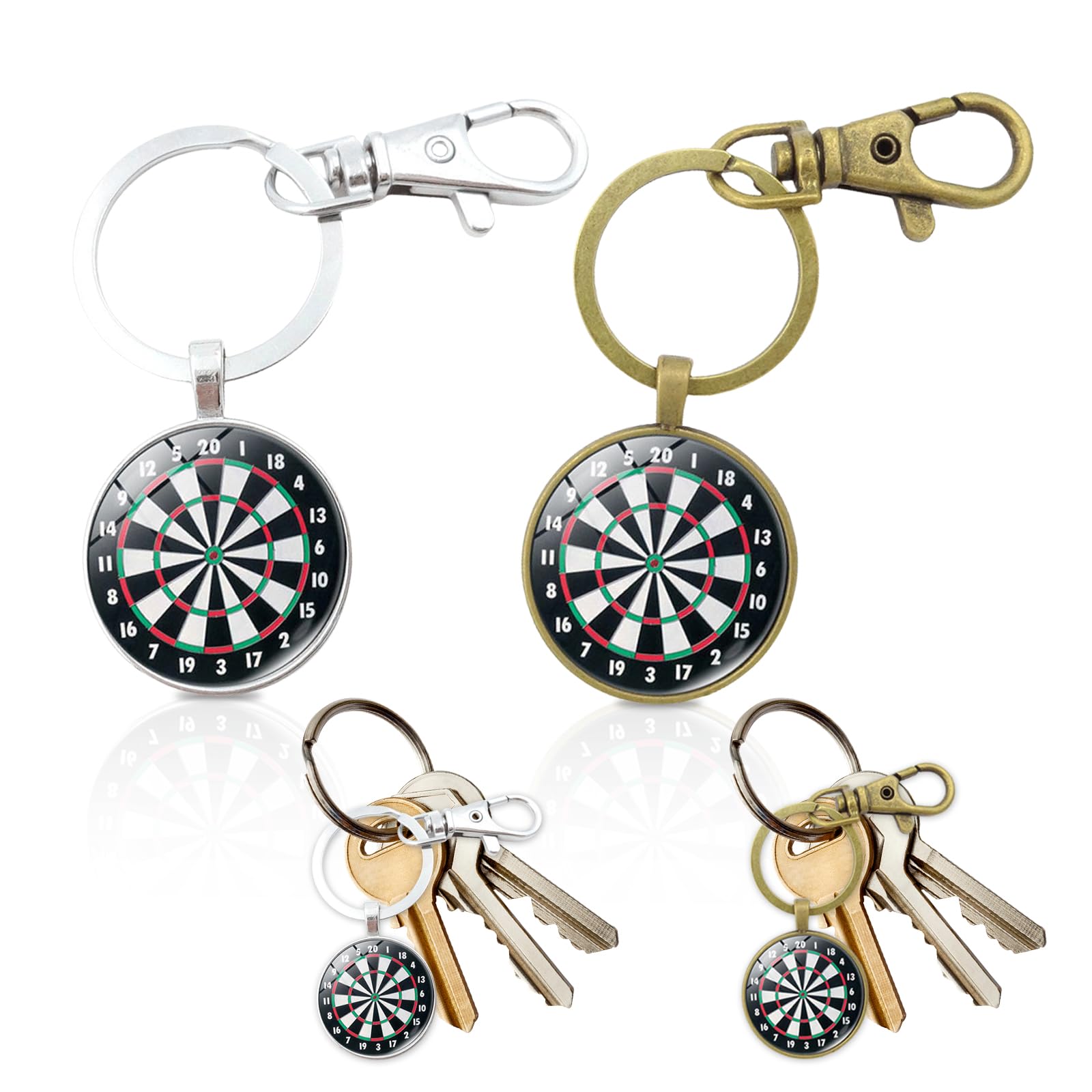 CHAOTEMAI 2 Stücke Schlüsselanhänger Personalisiert Darts Zu