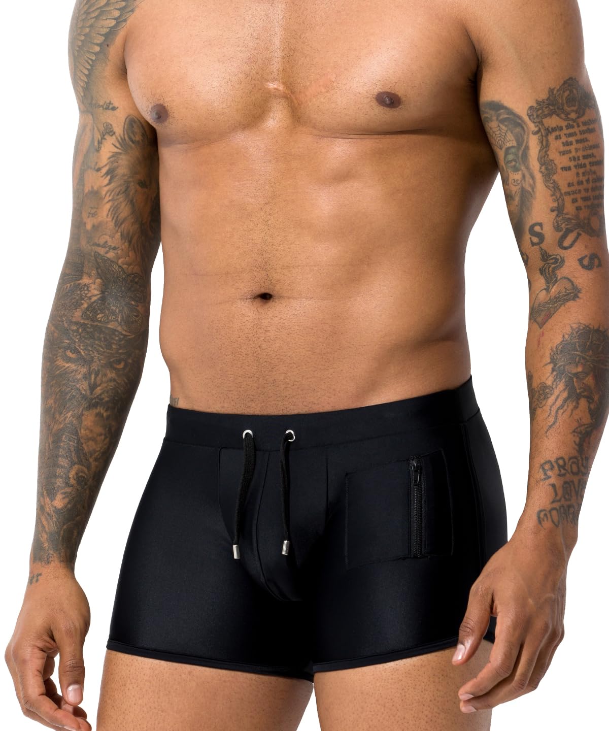 Casey Kevin Bañador Hombre Corto, Bañador Natacion Hombre Traje de Baño para Hombres Calzoncillos Secado Rápido Elástica Pantalones Cortos con Bolsillo y Cordón para Surf Natación SPA