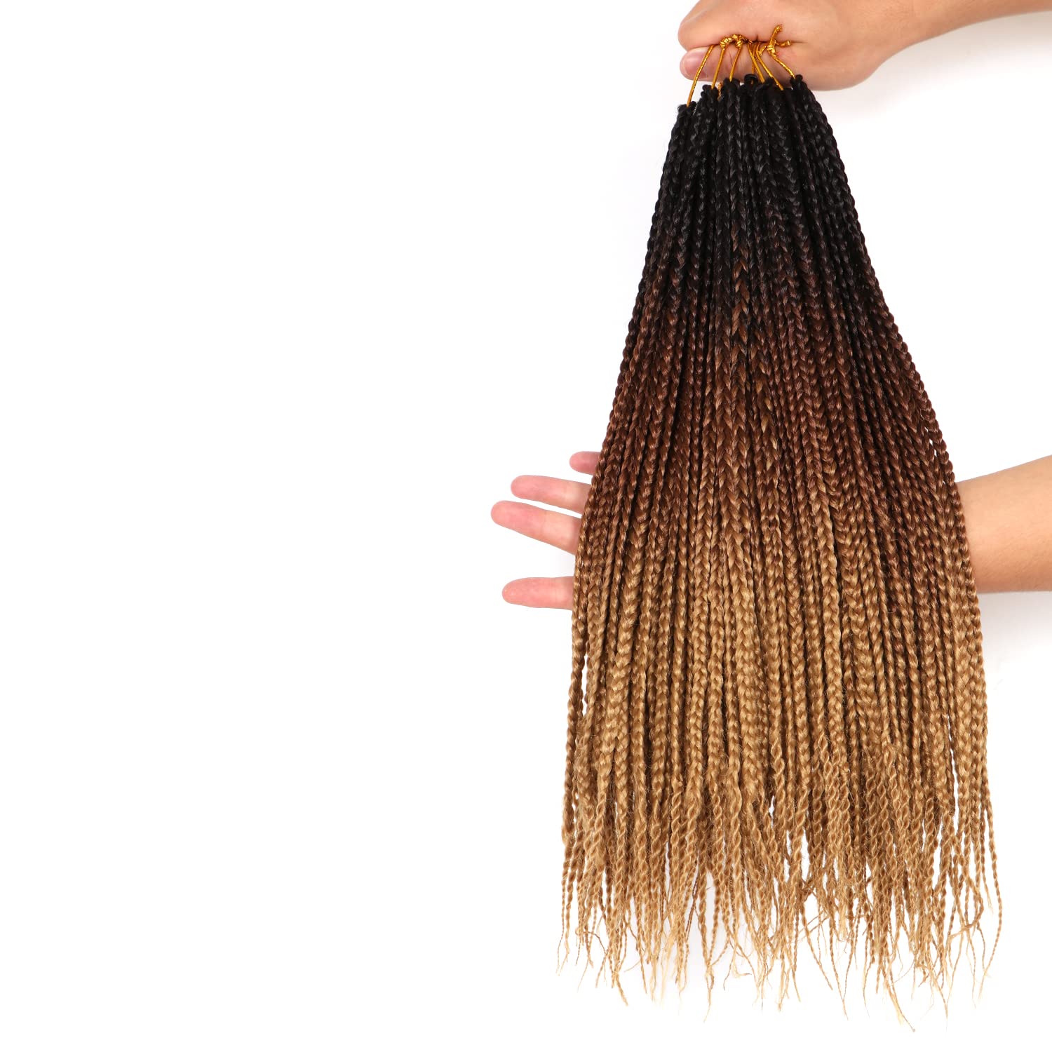 7 confezioni all'uncinetto Braids Meches extension capelli naturali per trecce africane parrucca nera parrucca donna naturale treccia africana donna (45,7 cm(confezione da 7), #1B-27-30)