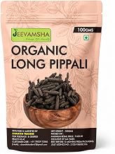 Jeevamsha Organic Long Pippali (Long pepper) pipal badi Whole | Premium Ayurvedic Spice | Naturally Dried | No Preservatives | Vegan | 100g