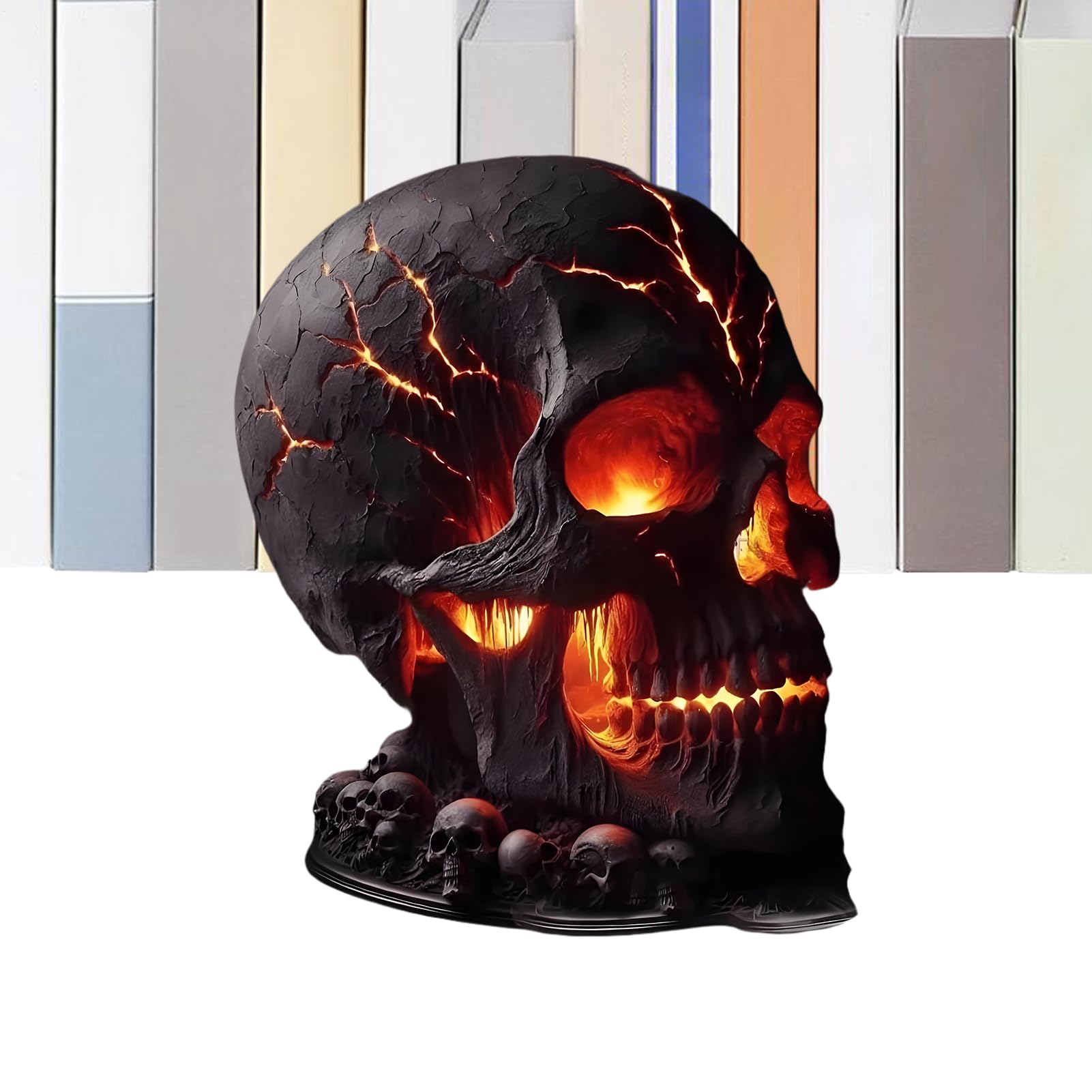 Lampada Teschio | Lampada Scheletro da Tavolo Decorazioni Halloween - Luce Scrivania Decorazioni Inquietanti Casa Interno Esterno Camera Da Letto Giardino