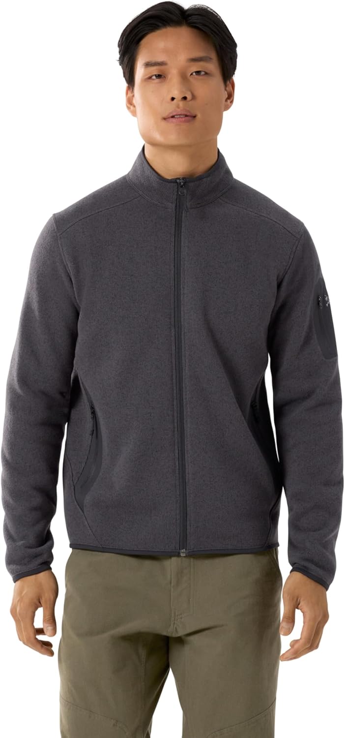 Arc'teryx Covert Cardigan Men's | Our Iconic Technical Fleece Cardigan - Redesign | Black Heather II, X-Small