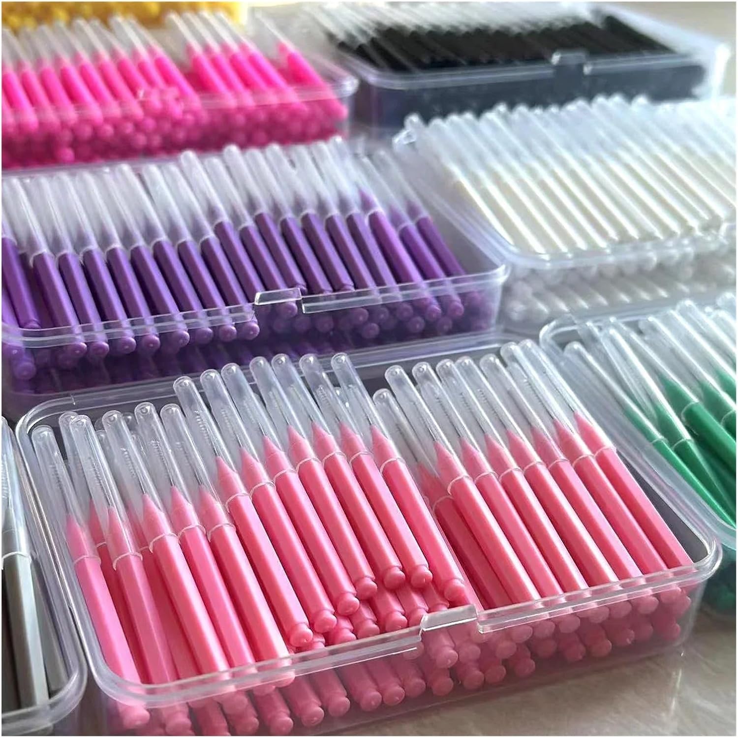 100Pcs/Box I-Type Push Pull Interdental Brush 0.6-1.5Mm Cleaning Between Teeth Oral Care I Shape Tooth Floss(100pcs red 1.0mm)