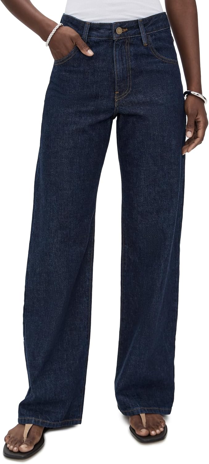 Enza Costa Women's Relaxed Straight Leg Jeans