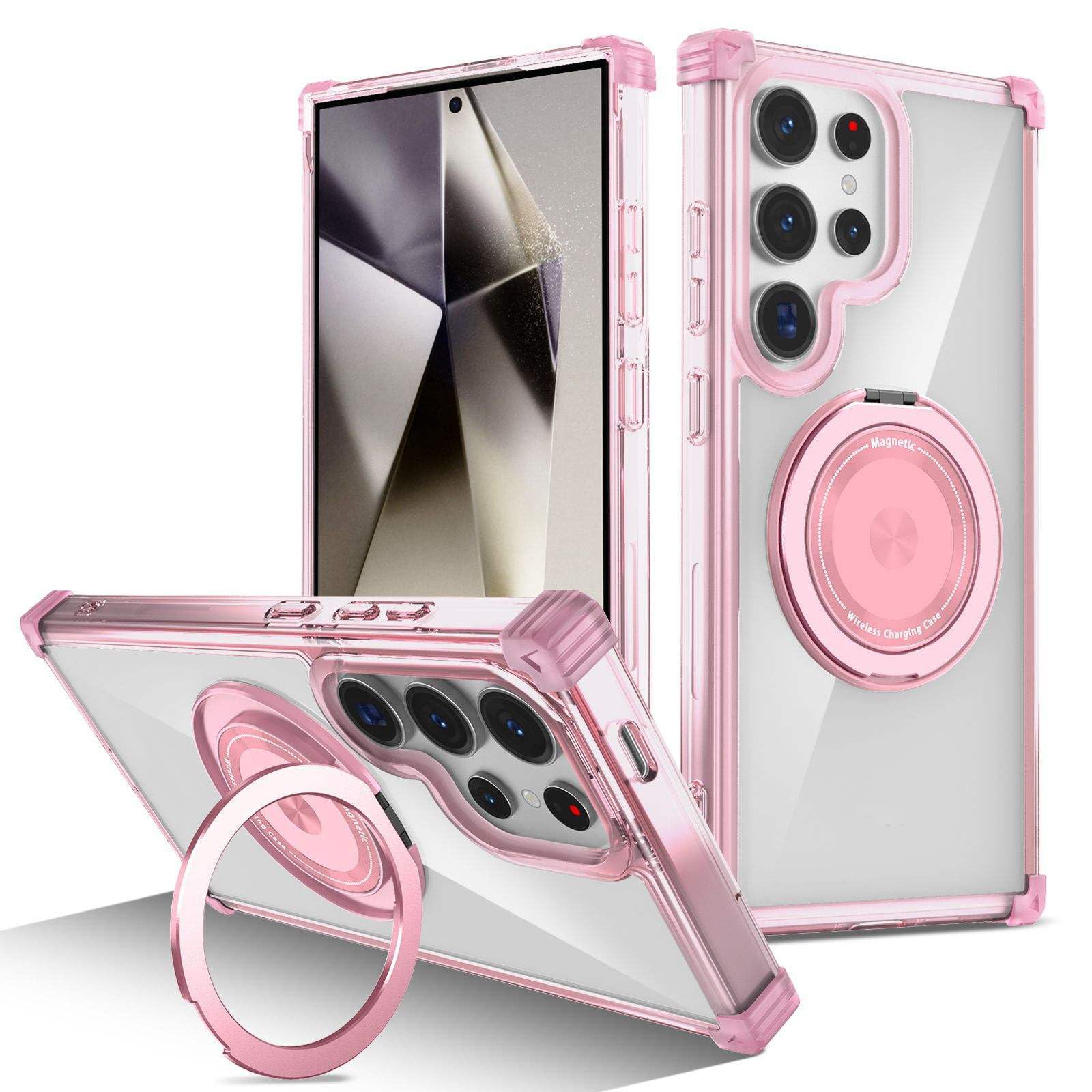 Coque Samsung S26 Plus fine transparente avec anneau rotatif intégré - 8