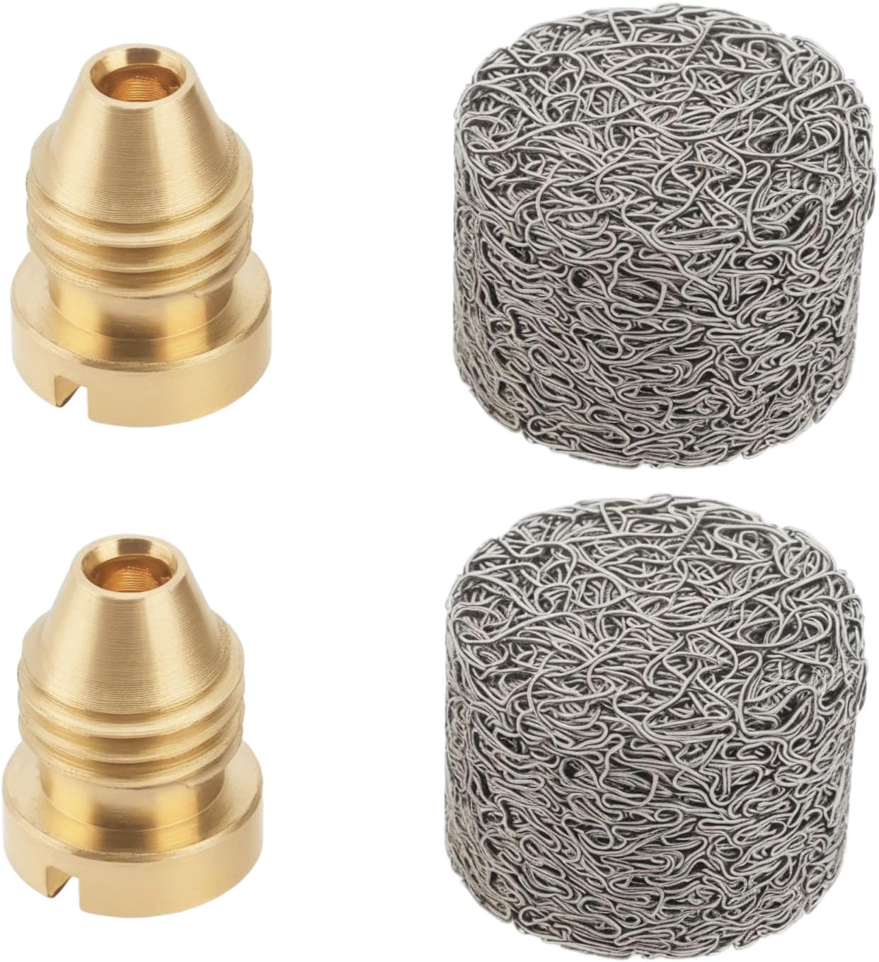 2Sets 0.9mm Brass Foam Cannon Orifice Nozzle Tips with Foam Maker Suitable for Snow Foam Lance Replacement Parts 3000 PSI