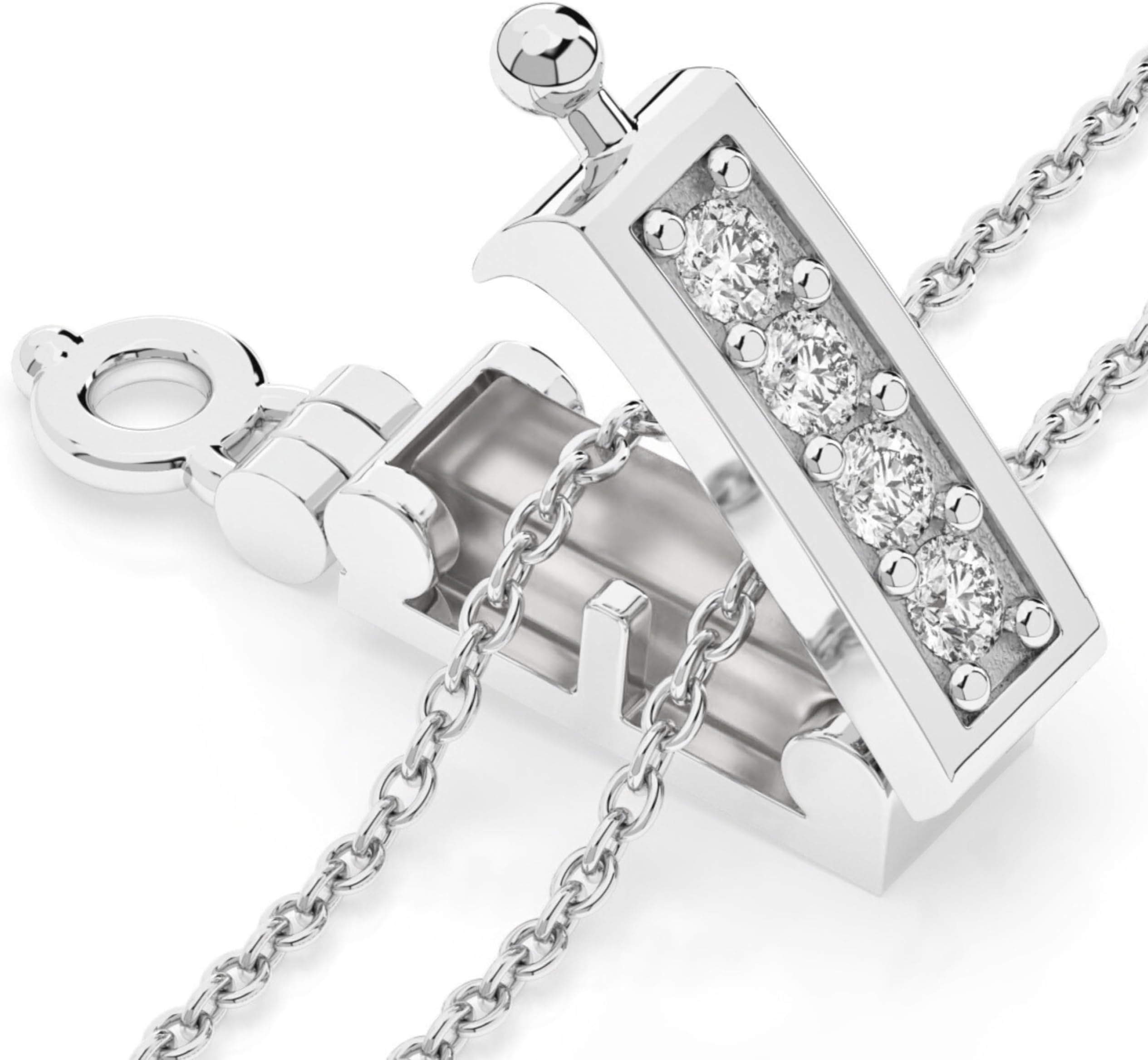 Necklace Shortener 2 Pc Set for Thin Chains 18K Gold Plated Brass Necklace Shortener Clasp with Cubic Zirconia Accents