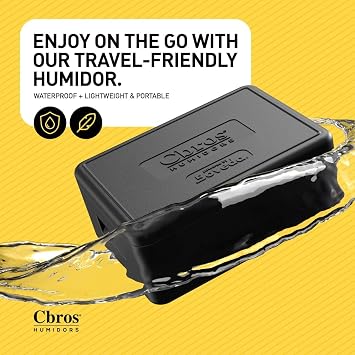 Cbros humidor 69% Two- Way Humidity Control Box Powered by Boveda, Moisture Absorber, Maintain Freshness and Consistent Temperature Size (Size 10)