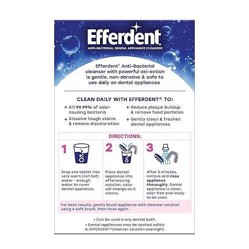 Miniatura 22 de Efferdent - Tabletas de limpieza dental, completamente limpio, 102 tabletas