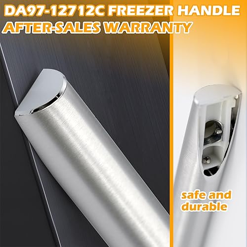 Miniatura 7 de DA97-12712C - Manija de congelador compatible con manija de puerta de congelador Samsung, reemplazo de la manija de la puerta del congelador del